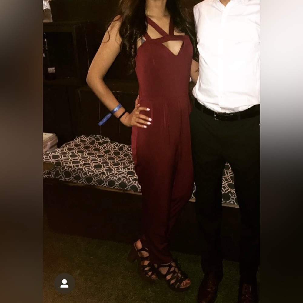 Maroon express jumpsuit